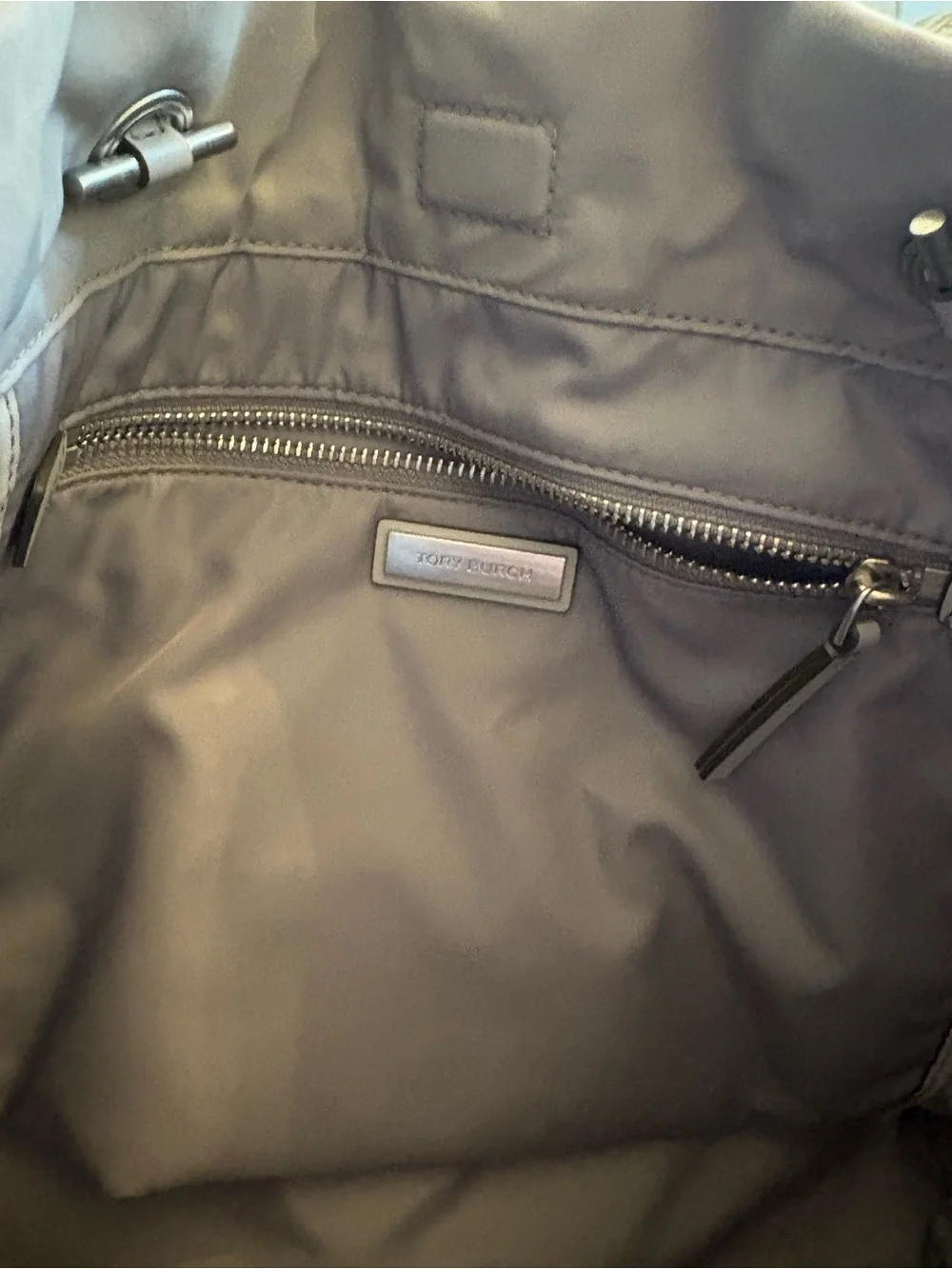 Tory Burch grey Nylon Chain-Handle Tote - Picture 5 of 6